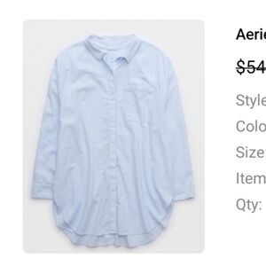 Aerie Linen Blend Shirt
